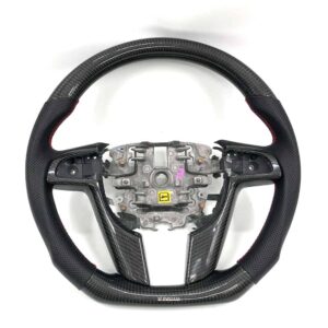 Holden Commodore VE steering wheel, custom steering wheel Holden Commodore, Car Audio Expert Australia, carbon fiber steering wheel, flat-bottom style, leather steering wheel, custom car accessories Australia, Holden steering wheel upgrade