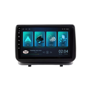 Car Stereo with SatNav for Renault Clio 3 (2005–2014), V6 engine, featuring a 9-inch high-definition display with modern navigation and entertainment features