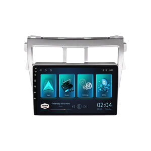 Car Stereo with SatNav for Toyota Yaris (2005–2011), V6 engine, featuring a 9-inch display with advanced navigation and entertainment options.